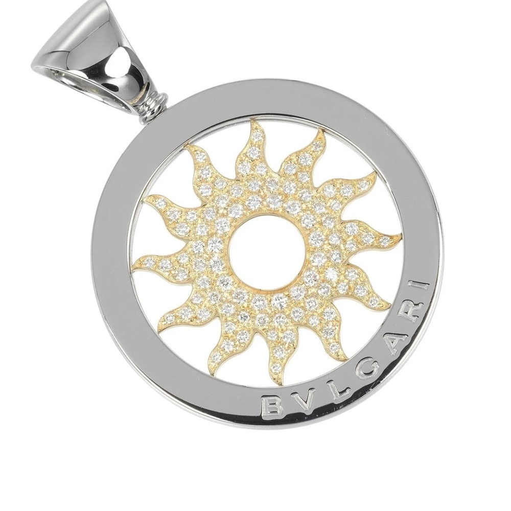 Bvlgari 18 carat  Gold Sun Pendant